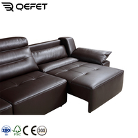 Sofá reclinable de cuero moderno de diseño italiano, cama eléctrica con control remoto, forma cuadrada de 3 plazas para muebles de sala de estar