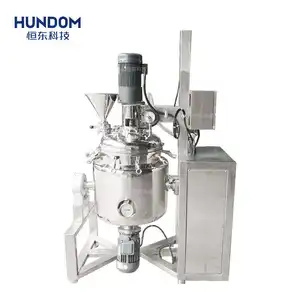 Factory Price Hydraulic Lifting Vacuum High Shear Emulsifier Mixer Cosmetics Lotion Making Mixing Machine With Paddle