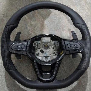 <span class=keywords><strong>Volante</strong></span> para Automóvil Volkswagen VW Golf 8 MK8 R <span class=keywords><strong>GTI</strong></span> GTD Tiguan Golf 7 <span class=keywords><strong>Mk7</strong></span>, <span class=keywords><strong>Volante</strong></span> de Cuero Mejorado con Levas de Cambio - Product Image 1