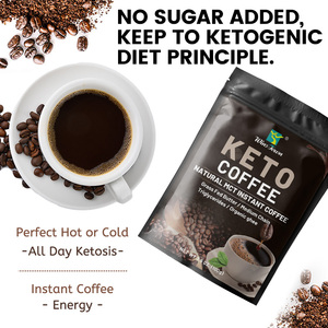 Café instantáneo orgánico, café Keto bajo en carbohidratos con polvo MCT para aumentar la energía y fórmula de soporte de cetosis para quemar grasa - Product Image 5