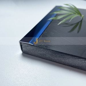 EX402 <b>Mirror</b> Hairline Stainless Steel L Shape Trim for Interior Decoration Hotel Lobby <b>Tile</b> Wall Design - Product Image 3