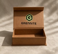 Boîte à fermeture magnétique en papier kraft texturé de qualité supérieure, boîte cadeau en carton rigide avec logo personnalisé, boîte de luxe avec aimant