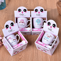 Tasse en céramique de 220ml avec visage souriant, petite activité, ensemble café thé, fournitures, Saint-Valentin, cadeau pour la fête des mères, ses femmes