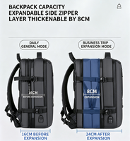 Sac à dos Oxford personnalisé avec logo, durable, pour affaires, voyage et loisirs, avec fermeture éclair, imperméable, écologique, léger, grande capacité, USB
