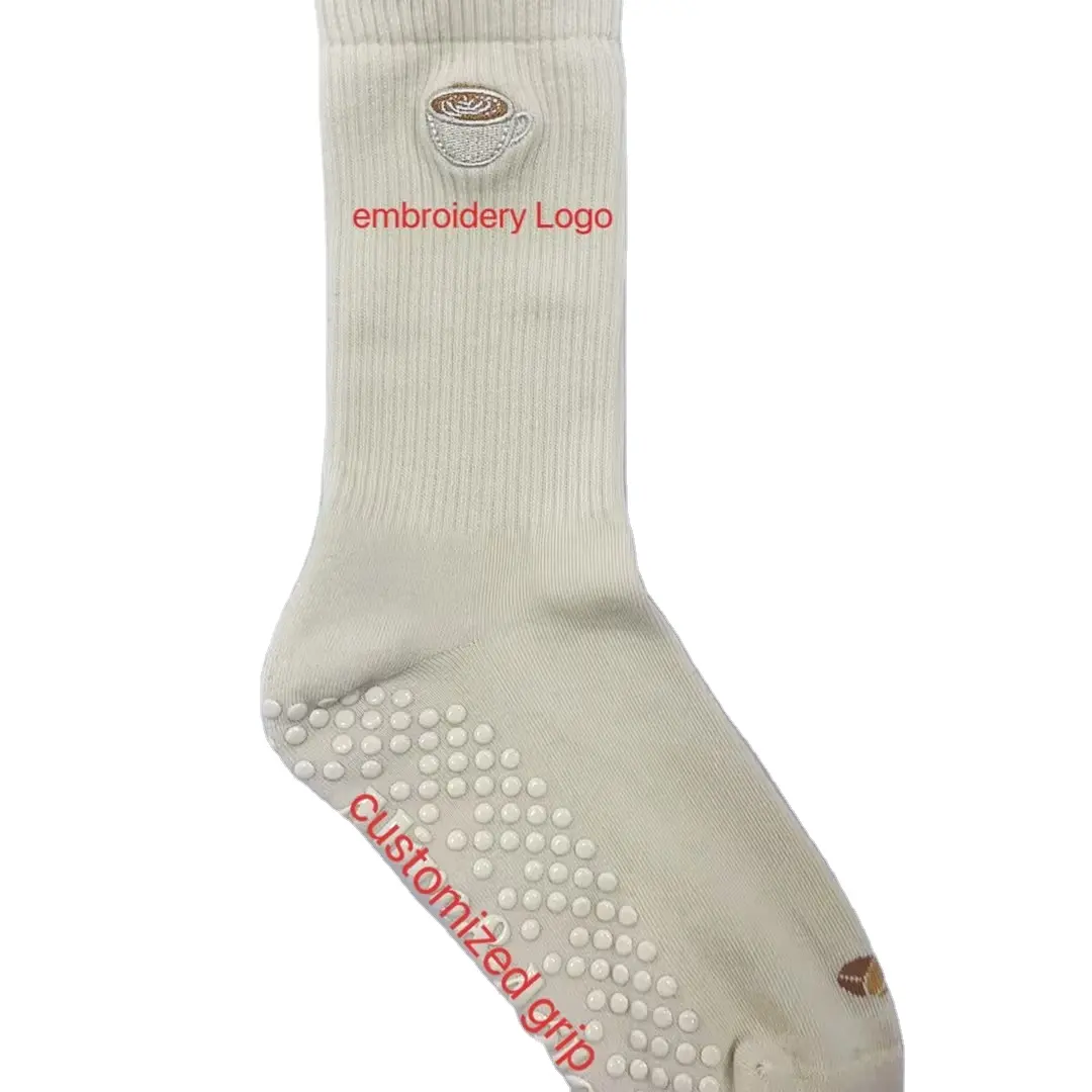 Custom Logo Grip Barre Trampoline socks Pilates Non Slip bow Yoga Socks ballet compression tube crew ruffle frills Socks