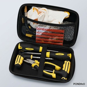 <span class=keywords><strong>Kit</strong></span> <span class=keywords><strong>Profesional</strong></span> de Reparación de <span class=keywords><strong>Pinchazos</strong></span> de Neumáticos sin Cámara 10 en 1, Juego de Herramientas de Reparación de Neumáticos Pinchados de Emergencia para Automóviles y Motocicletas - Product Image 1