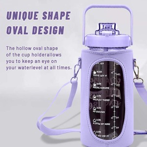 Manchon en néoprène personnalisé pour l'extérieur, porte-bouteille d'eau, randonnée, voyage, sac isotherme pour bouteille d'eau avec poche pour téléphone - Product Image 4