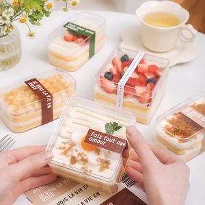 Venta al por mayor vaso de plástico con tapa transparente tiramisú pastelería contenedor acrílico <span class=keywords><strong>pastel</strong></span> caja <span class=keywords><strong>precio</strong></span> de fábrica caja de embalaje - Product Image 1