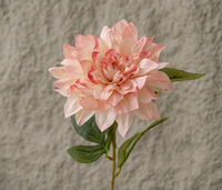 Fleurs artificielles en soie, mélange de dahlias et de roses, style européen fait main, décoration murale pour la Saint-Valentin