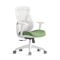 Chaise de bureau ergonomique à dossier haut pivotante avec support lombaire dynamique réglable, dossier ventilé en plastique et mécanisme d'inclinaison – Modèle exécutif