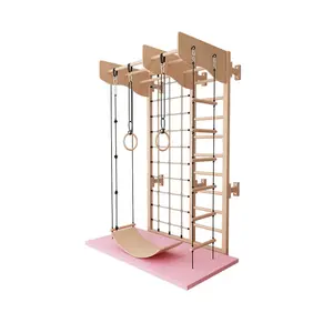 climbing frame wooden playground swedish wall ladder swedish home kids gym equipment exercise complete children play grounds