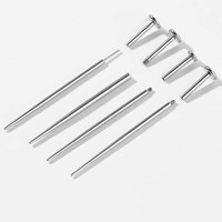 316 Stainless Steel Guide Pin Internal External Thread Insertion Rod Piercing Earring Labret Tongue Stud DIY Auxiliary Tool