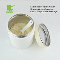 Conteneur en acier inoxydable de qualité alimentaire pour la créatine et les BCAA, emballage hermétique pour compléments alimentaires, idéal pour les voyages, marque OEM ODM