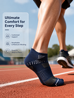 Chaussettes de sport rembourrées à logo personnalisé OEM ODM, chaussettes de sport renforcées pour la course à pied, le cyclisme, le badminton, la gym et les activités sportives