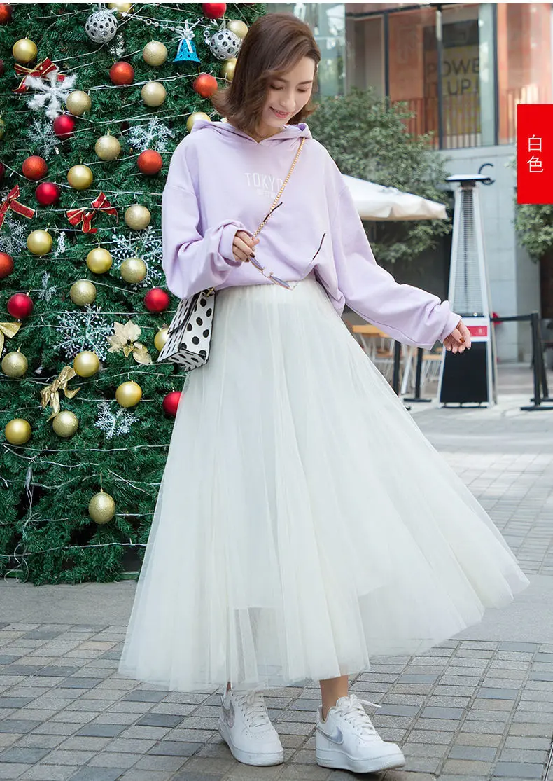 Shop Our Women's Summer Mesh Tulle Skirts with Elastic Waist