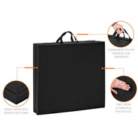 Tapis de gymnastique pliable en trois parties OEM ODM, tapis d'entraînement professionnel, revêtement en cuir PU, noyau en mousse EPE, fabrication sur mesure