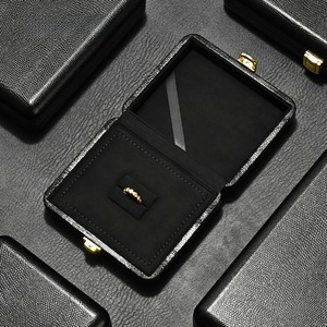 Custom Light luxury jewelry box high-end leather ring necklace earring jewelry <b>storage</b> box display packaging box - Product Image 4