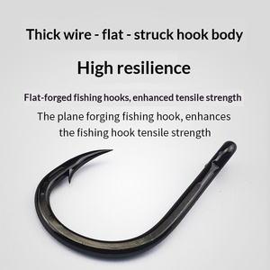 Hameçon pour appâts vivants à tige épaissie et ardillons, pour la pêche en haute mer, style pêche aux puits pétroliers, pour Carpe herbivore, <span class=keywords><strong>Esturgeon</strong></span>, Black Bass, Grouper - Product Image 3