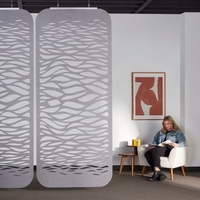Panneau Acoustique Moderne Absorbant le Son, Cloison Acoustique Suspendue, Design 3D, Écran d'Intimité en Feutre PET Suspendu pour Hôtel et Appartement
