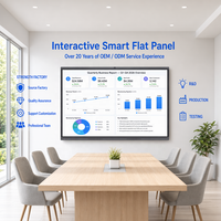 Interaktives Smart Whiteboard 65/75/86/98/110 Zoll Ultra HD 4K Direktbeleuchtetes LED-Flachbildschirm All-in-One-Display 48MP Kamera 50-Punkt-Touchscreen