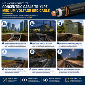 <span class=keywords><strong>Cable</strong></span> EES URD de 15KV, Conductor de Cobre Concéntrico, <span class=keywords><strong>Cable</strong></span> TR-XLPE, <span class=keywords><strong>Neutro</strong></span> Completo, Un Tercio <span class=keywords><strong>Neutro</strong></span>, 2AWG-1000ckmil, Revestimiento LLDPE - Product Image 3
