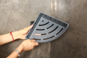 Đề nghị góc kệ có thể tháo rời ABS kệ phụ kiện phòng tắm lưu trữ nhựa giá duy nhất Tier góc ABS vòi hoa sen kệ - Product Image 5