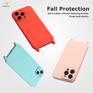 New Arrival <strong>Low</strong> <strong>Price</strong> for iPhone 14 15 Silicone <strong>Mobile</strong> Phone Cases Shockproof Crossbody Holder with Strap - Product Image 4