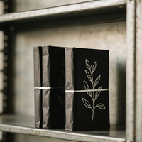 Personnalisé simple face noir recyclé papier kraft biodégradable emballage décoratif artisanat Art cadeau Photo cadre bougie n'importe quelle taille