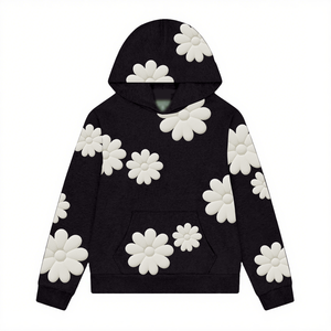 Sweat à capuche oversize en coton épais, style streetwear, unisexe, pour hommes, design tendance, automne-hiver, imprimé gonflé - Product Image 3