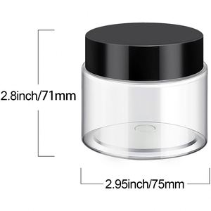 50Ml 100Ml 120Ml 150Ml 200Ml 4Oz Cosmetic <b>Jar</b> Clear Pet <b>Plastic</b> Cream <b>Jar</b> With <b>Plastic</b> Lid Ointment <b>Jar</b> - Product Image 2