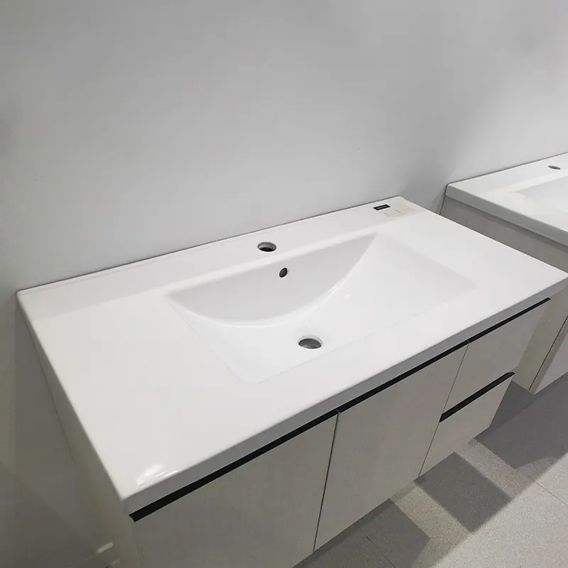 MLPO Cupc Ce Certified Stain Resistance Bathroom Countertop Modern Single Sinks 24 Inch Cabinet Basin