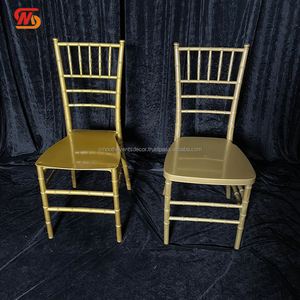 เก้าอี้งานแต่งงานขายส่งแบบเรียบหรู สีทอง ทันสมัย สำหรับงานปาร์ตี้ วัสดุเรซิ่นอย่างดี สามารถวางซ้อนกันได้ ผลิตจากพลาสติก เหมาะสำหรับงานอีเว้นท์ - Product Image 2