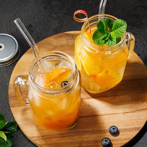 Vaso de Vidrio Estilo Mason Jar Vintage de 470 ml <span class=keywords><strong>con</strong></span> Asa y Diseño de Gallo en Relieve - Product Image 4