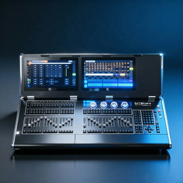 King Kong 6616 Dual Screen DMX DJ Disco Stage Lighting Console Controller Ith Motorized Faders for Professional Light Show