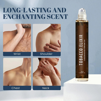 Elixir concentré au tabac de qualité supérieure, parfum en roll-on longue durée pour le bureau et les rendez-vous, huile parfumée pour homme, parfum boisé cuir tabac