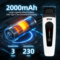 Máquina de Cortar Pelo Profesional IPRO para Barbería en Colores Vivos Motor sin Escobillas 7500RPM 2000mAh 230 Minutos de Uso