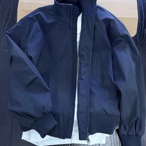 Chaqueta de Piloto Retro Y2K para Hombre 2025 - Estilo Cleanfit Holgado, Ropa de Trabajo Desestructurada, Ropa Urbana, Abrigo de Primavera/Otoño, Logotipo Personalizado Disponible - Product Image 1