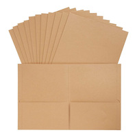 Carpeta de documentos A4 Suministros para reuniones Presentación Organizador de papel Carpetas de proyectos Papel Kraft Carpetas de dos bolsillos