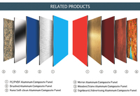 Paneles de revestimiento de pared exterior ignífugos Alumitmes Pvdf Pe Acp Sheet Acm Sheet Panel sándwich Paneles de techo compuestos de aluminio