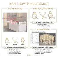 Ensemble de Présentoirs à Bijoux Haut de Gamme pour Piercing, Support d'Exposition Personnalisé en Cuir Microfibre de Luxe