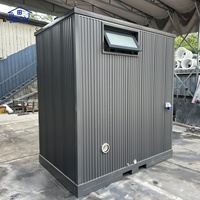 Cabine de salle de bain compacte multifonctionnelle de luxe tout-en-un pour l'extérieur avec armoire, douche et toilettes murales pour événements extérieurs