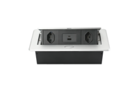 Enchufe Emergente de Aleación de Aluminio con 2 Tomas Suizas y USB Tipo C