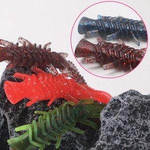Leurre de pêche bionique crevette TPE 8 pièces/paquet 2,1 g 2,4 pouces 8 couleurs avec antennes souples et paillettes laser, leurres souples artificiels en forme de crevette - Product Image 3