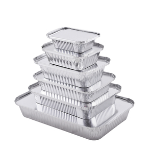 Mới nhất thiết kế hãng nhôm foil container thực phẩm với nắp dùng một lần thân thiện với môi nhà bếp ủng hộ 7 "FBA - Product Image 1