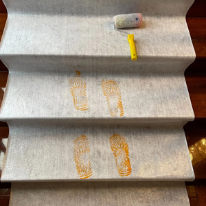 Tapis de feutre de protection de sol auto-adhésif collant <span class=keywords><strong>blanc</strong></span> couverture de peintre sol polaire avec de la <span class=keywords><strong>colle</strong></span> pour la protection - Product Image 2