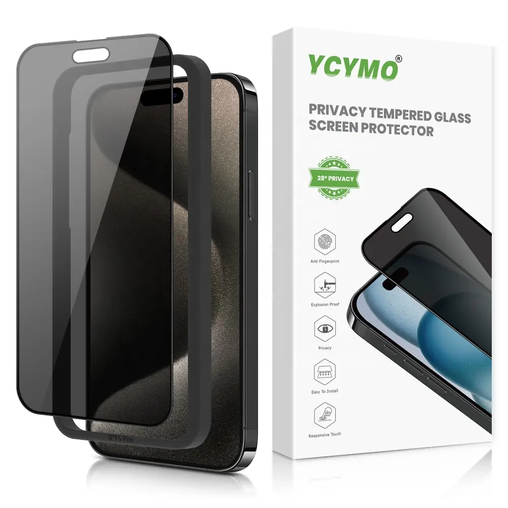 5D pelindung privasi penutup penuh tepi ke tepi casing ramah pelindung layar untuk iPhone 12 13 14 15 Pro Max anti spy glass