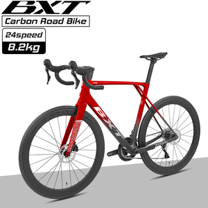 Vélo de route en fibre de carbone avec freins à disque BXT, 24 vitesses, cadre à câblage interne, compatible avec 105 DI2 R7170/Ultegra R8170/Dura Ace R9270 - Product Image 1