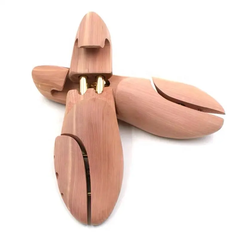 LM008C Aromatic adjustable red cedar wooden shoe trees retractable anti-wrinkle shoe stretcher cedar wholesale