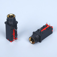 Conector de teléfono estéreo, conector hembra para micrófono 6,35, 6,35mm