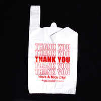 Sacs en plastique HDPE pour t-shirts avec impression de logo personnalisé pour les petites entreprises, sacs de shopping pour l'emballage de produits, vente au détail
